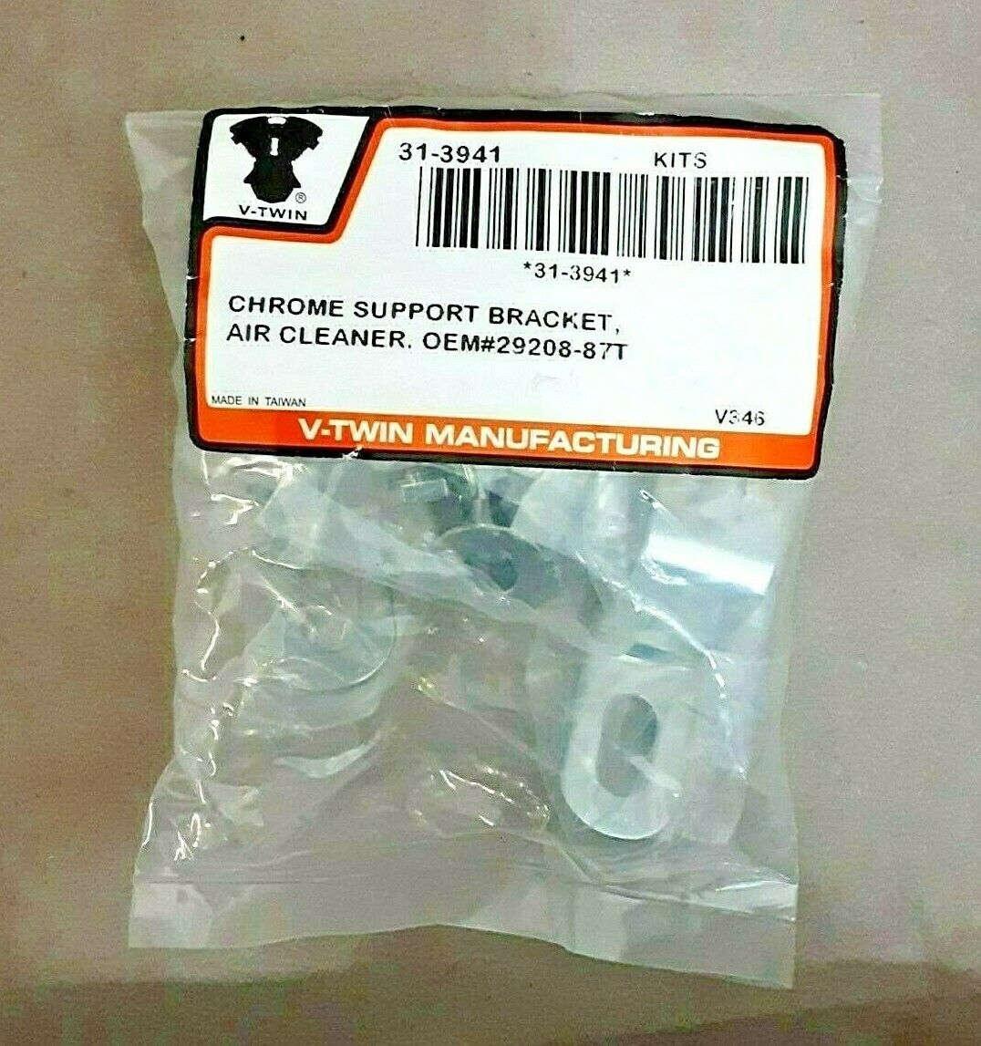 V-Twin Manufacturing Chrome Air Cleaner Support Bracket 31-3941 OEM # 29208-87T