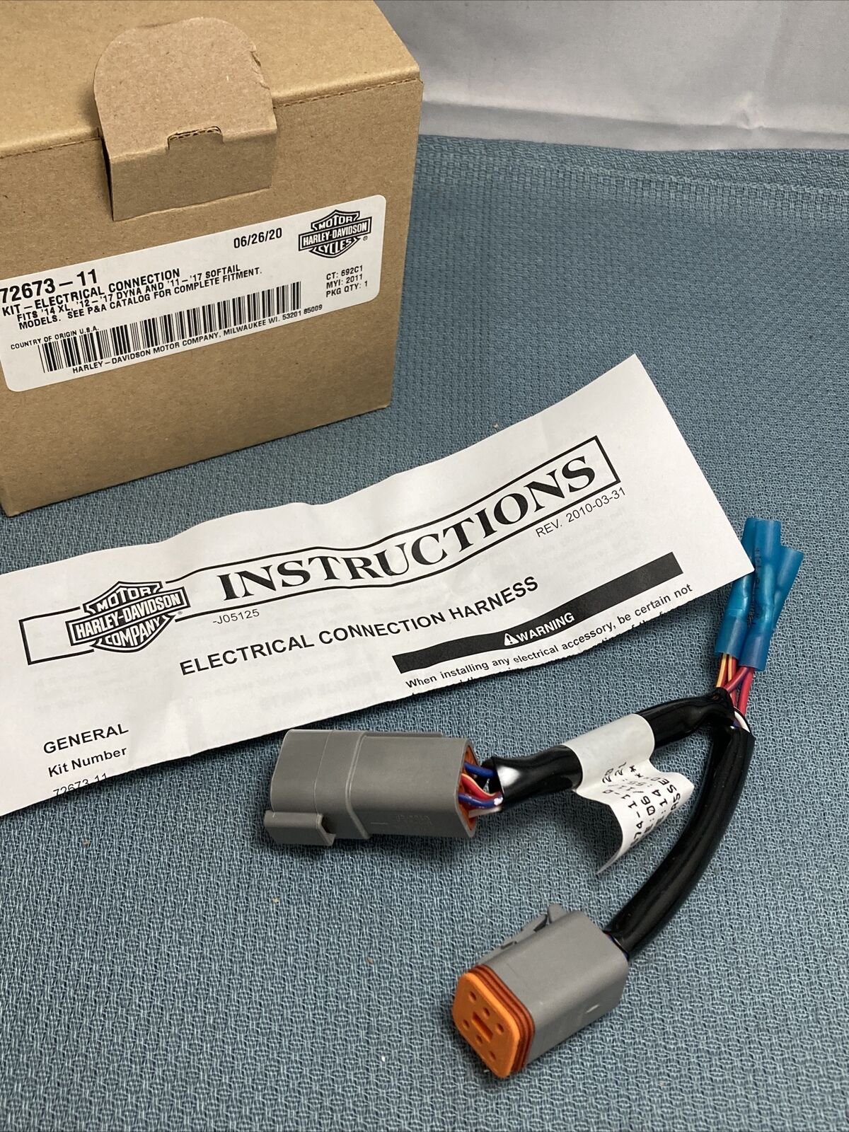 NEW GENUINE HARLEY-DAVIDSON 72673-11 KIT-ELECTRICAL CONNECTION