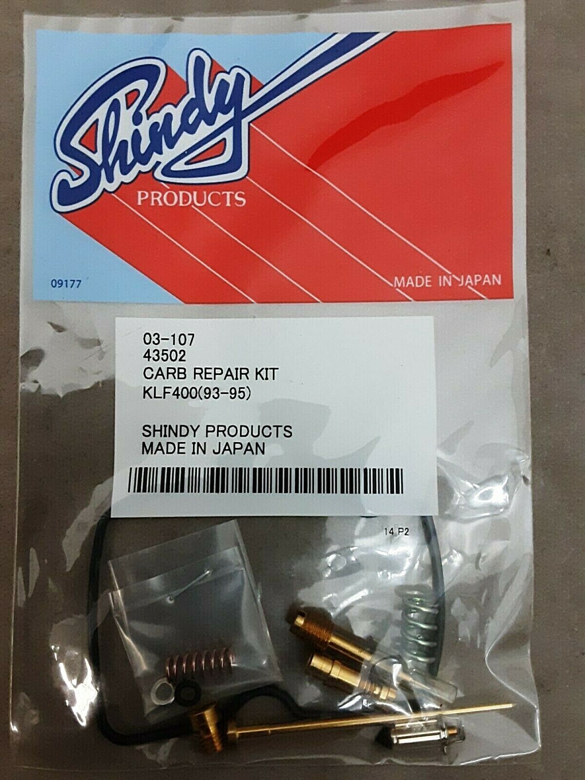 Shindy 03-107 Carb Repair Kit fits Kawasaki KLF 400 Bayou 4X4 [SRA] 1993-1995