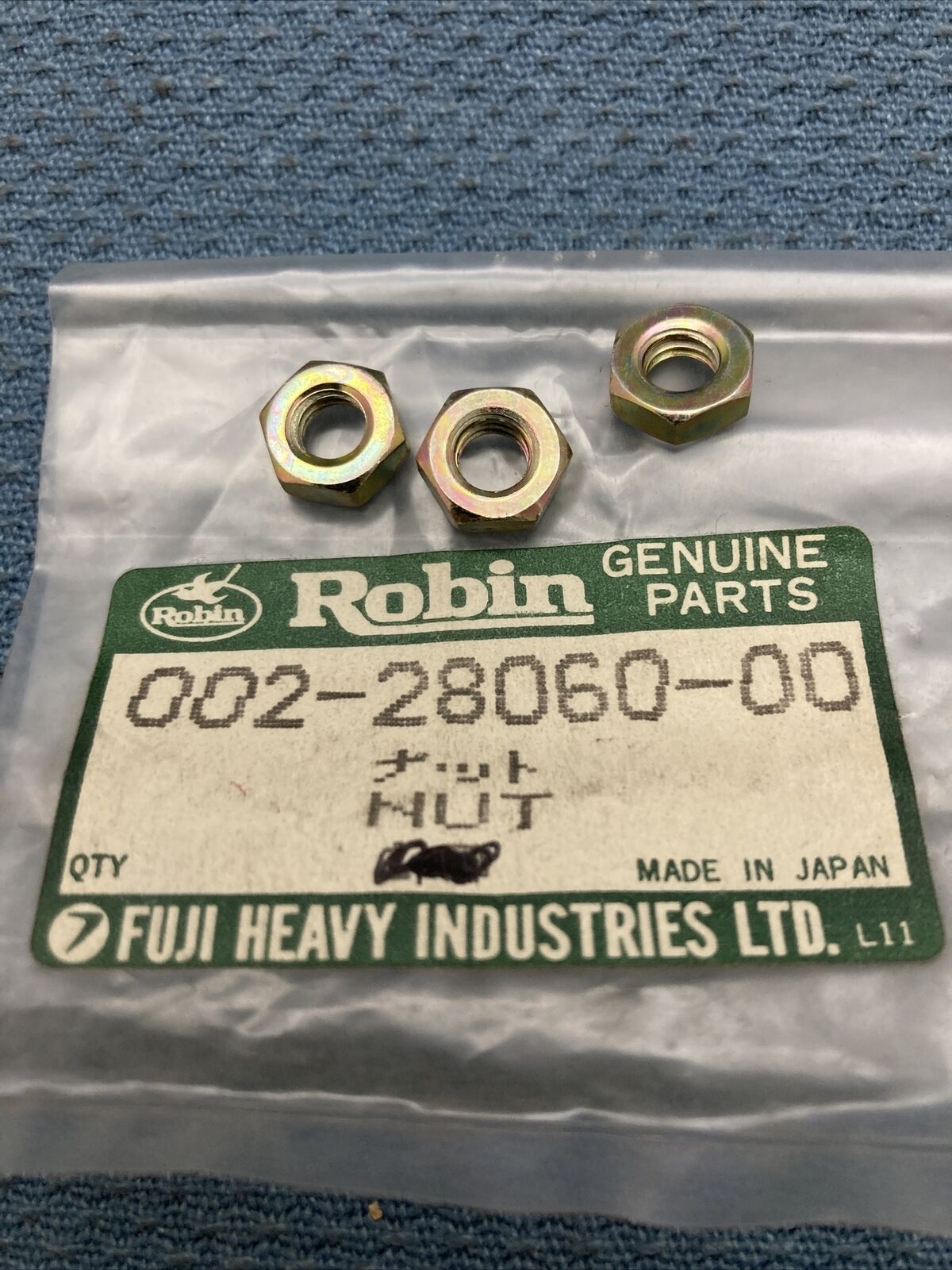 QTY 3 NEW GENUINE SUBARU ROBIN 002-27080-00 NUT