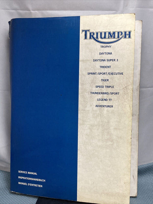 TRIUMPH 3850300 SERVICE MANUAL ISSUE 8, 06/99