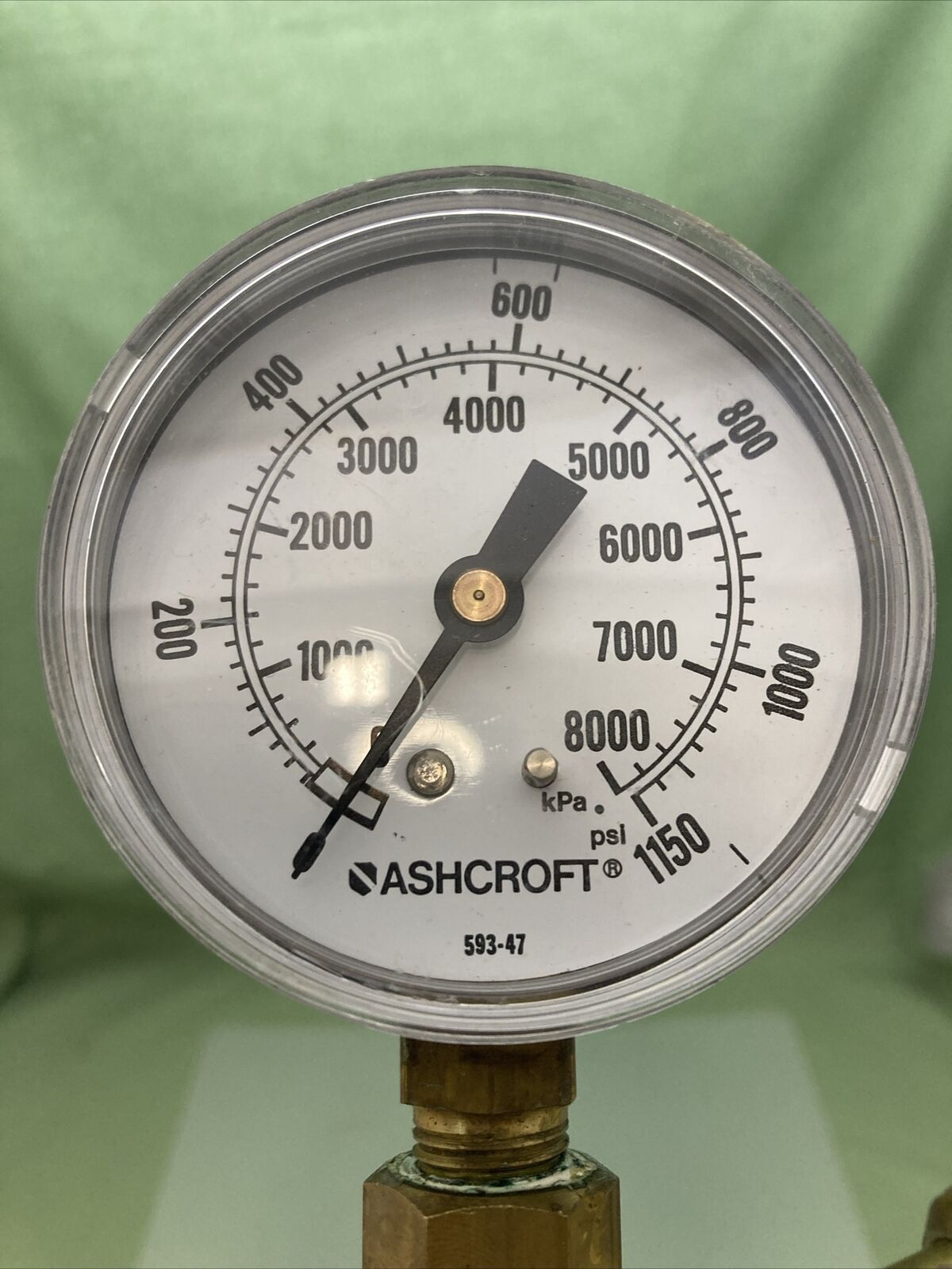 GENUINE ASHCROFT 593-47 PRESSURE GAUGE W/HOSE  PSI 1150