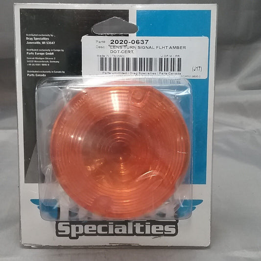NEW DRAG SPECIALITIES 2020-0637 TURN SIGNAL LENS, AMBER