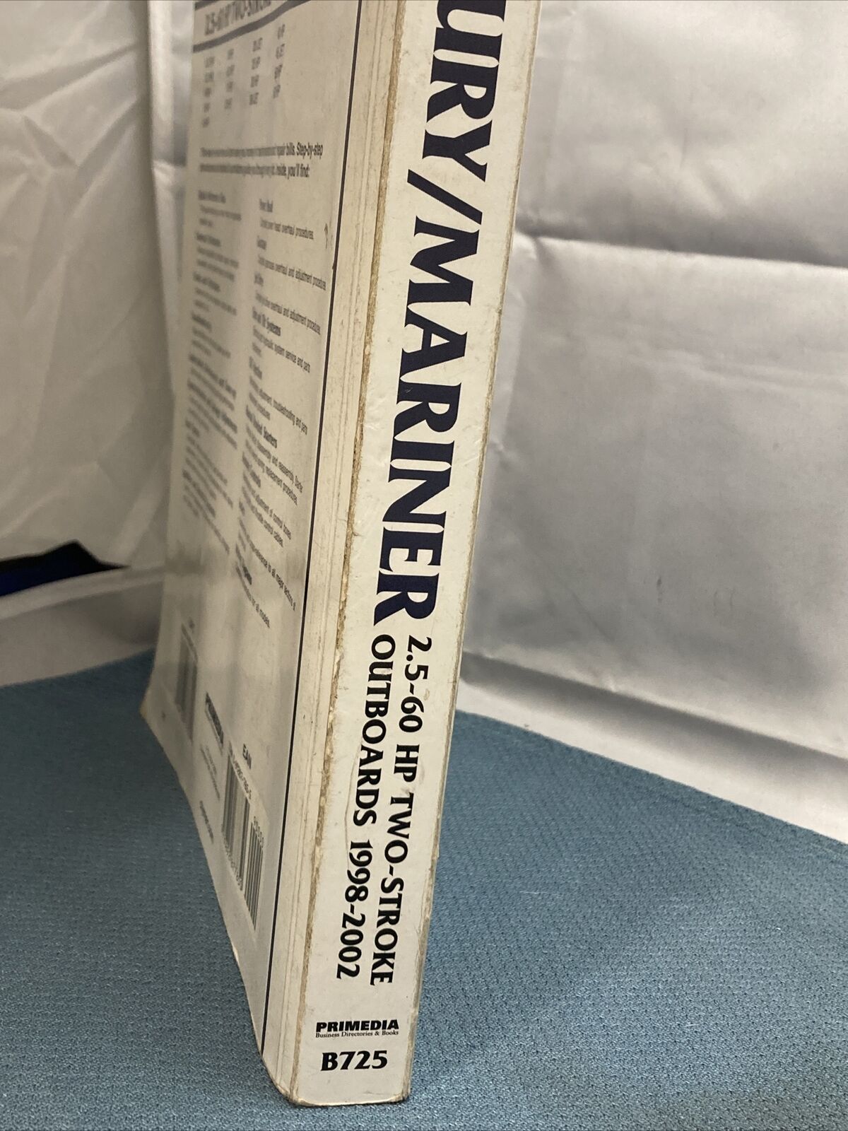 CLYMER MERCURY/MARINER B725 OUTBOARD SHOP MANUAL 1998-2002 024185778554