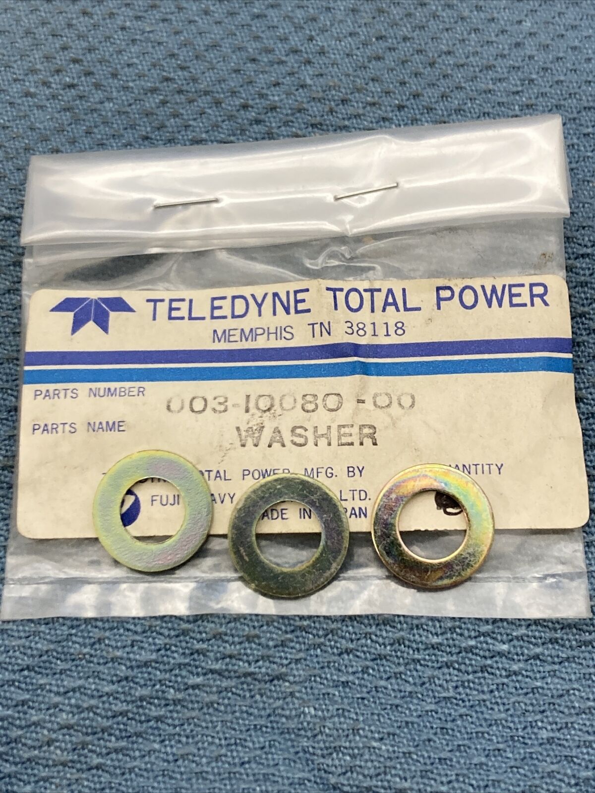 QTY 3 NEW GENUINE WISCONSIN TELEDYNE SUBARU ROBIN 003-10080-00 WASHER