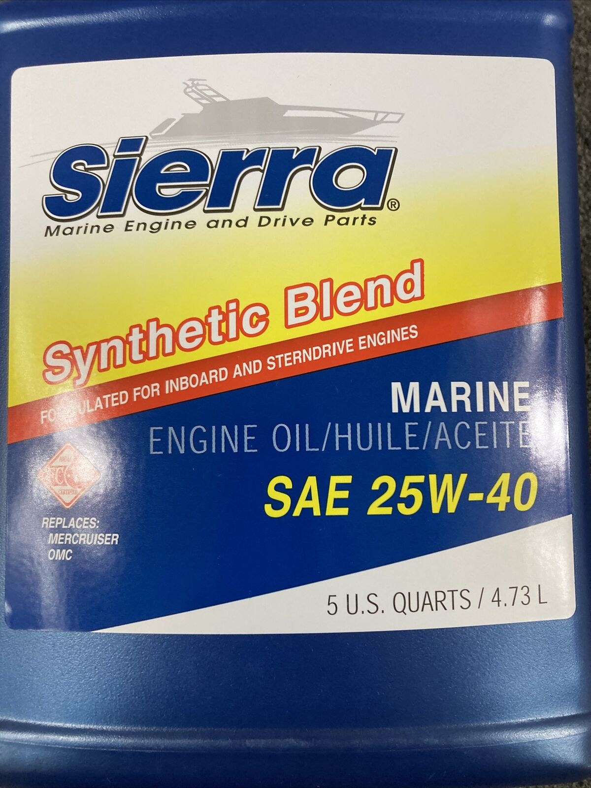 SIERRA 18-9440-4 25W-40 FC-W Synthetic Blend Oil, 5Qt.