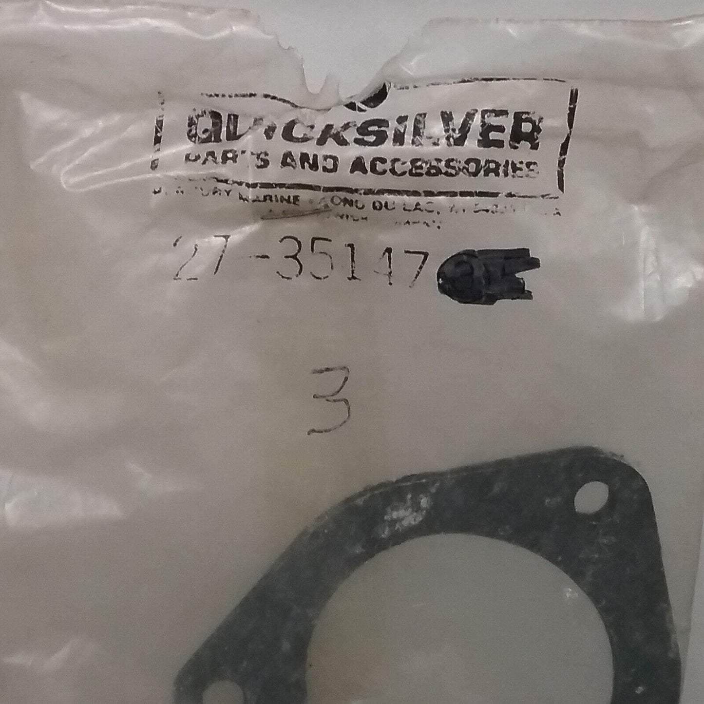 QTY3 NEW QUICKSILVER 27-35147 Thermostat Housing Gasket MCM 110-160HP