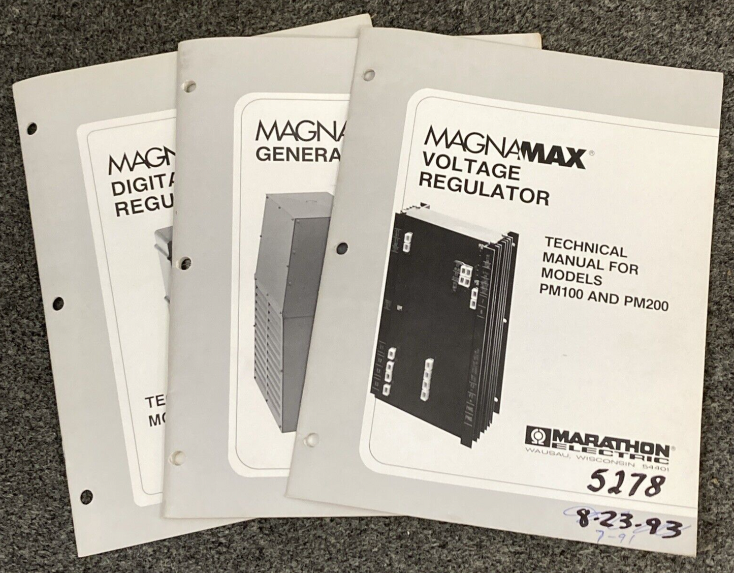 QTY 3 MARATHON ELECTRIC MAGNAMAX MANUALS