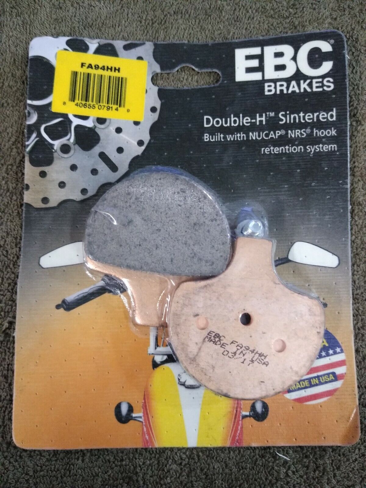 NEW EBC Brakes for Motorcycle / ATV / High Performance / Organic / FA94HH