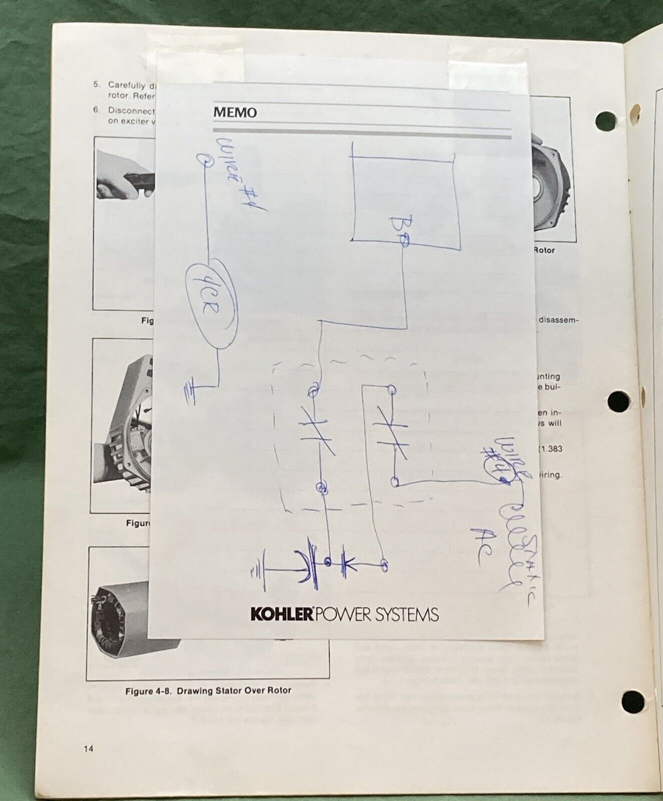 GENUINE KOHLER GENERATORS MODEL 3.5TS 5TS TWO BEARING EXT. SHAFT SERVICE MANUAL