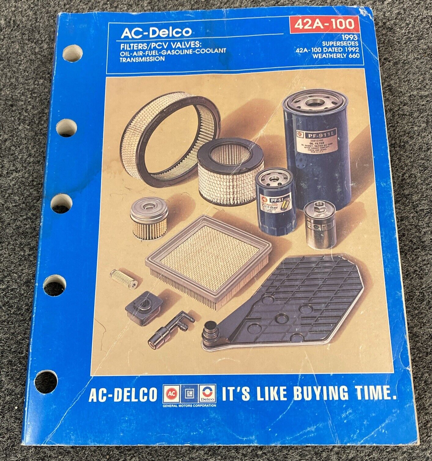 AC-DELCO 1992 & 1993 FILTERS/PCV VALVES PARTS CATALOGS