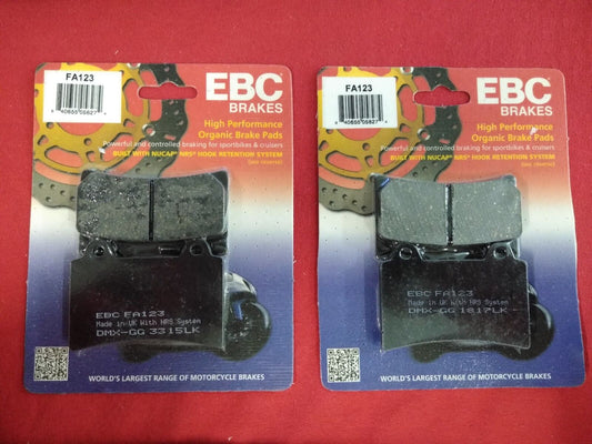 NEW EBC HH Sintered Full Front Brake Pads 2 Sets Yamaha FZR400 1987-1989 FA123