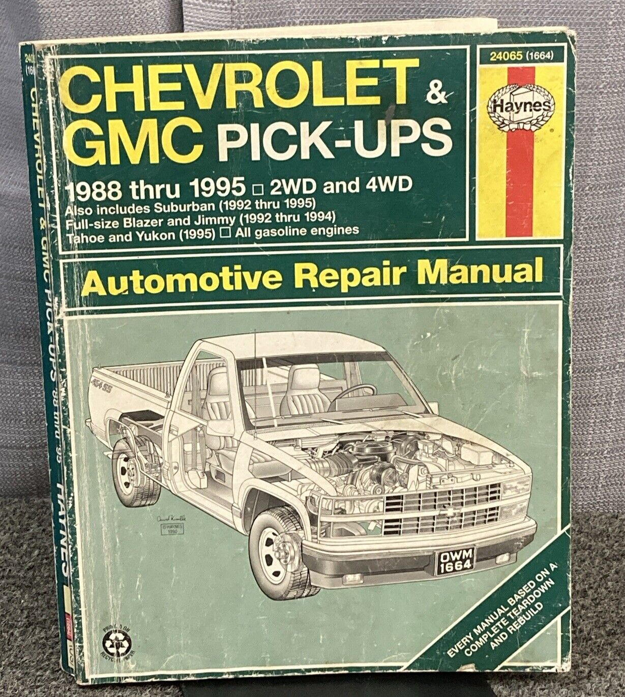 GENUINE HAYNES 24065 AUTOMOTIVE REPAIR MANUAL CHEVROLET & GMC PU 88-95