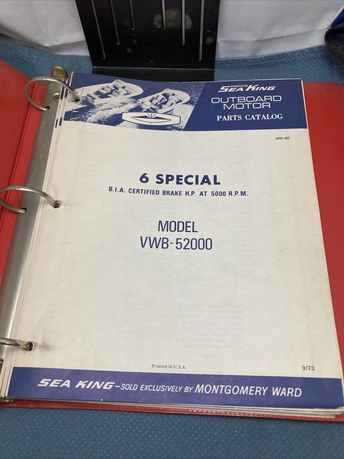 WARD SEA KING OUTBOARD MOTOR MW-80 - MW-83, MW-85 - MW-87 PARTS CATALOGS