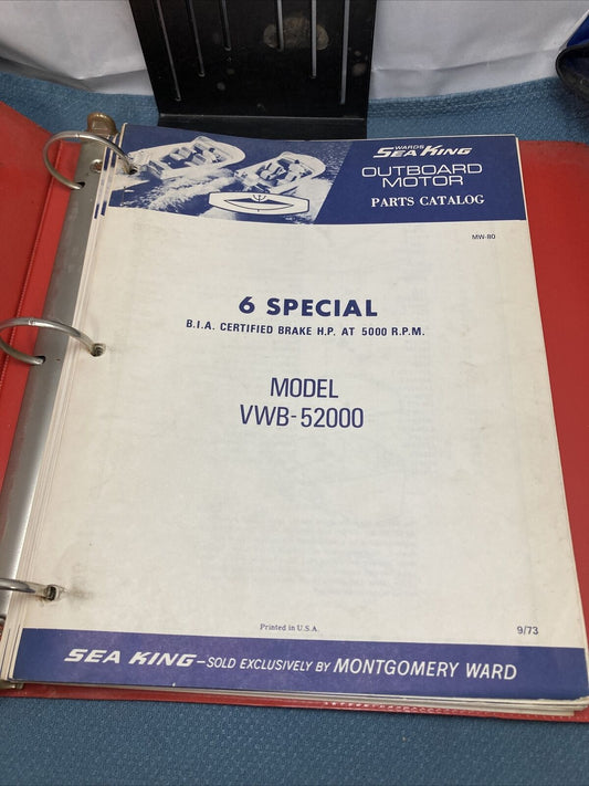 WARD SEA KING OUTBOARD MOTOR MW-80 - MW-83, MW-85 - MW-87 PARTS CATALOGS