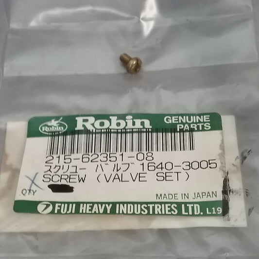 NEW ROBIN SUBARU 215-62351-08 VALVE SET SCREW