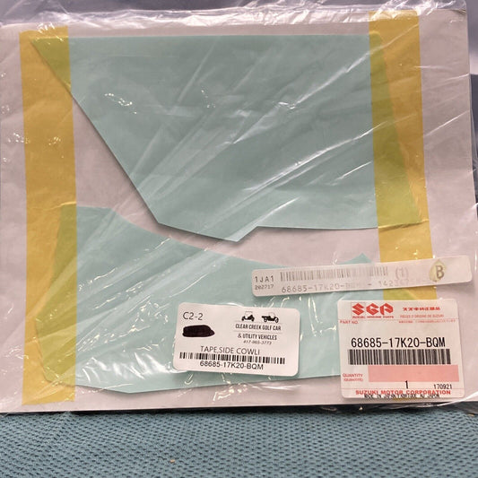 NEW GENUINE SUZUKI 68685-17K20-BQM TAPE, SIDE COWLING LOWER RH DECAL