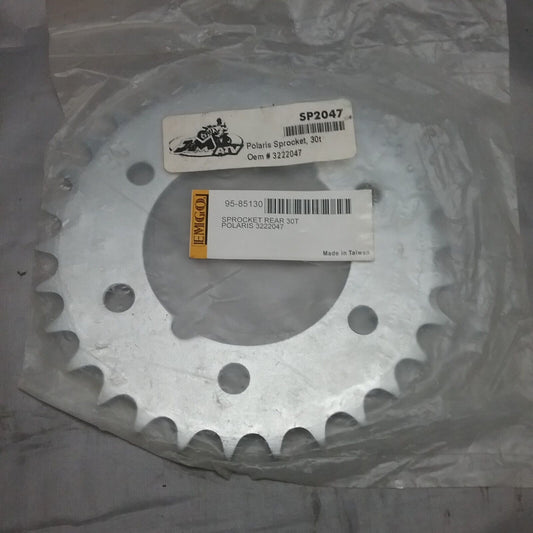 NEW EMGO 95-85130 / SP2047 / 3222047 STEEL REAR SPROCKET 30T REPLACES POLARIS
