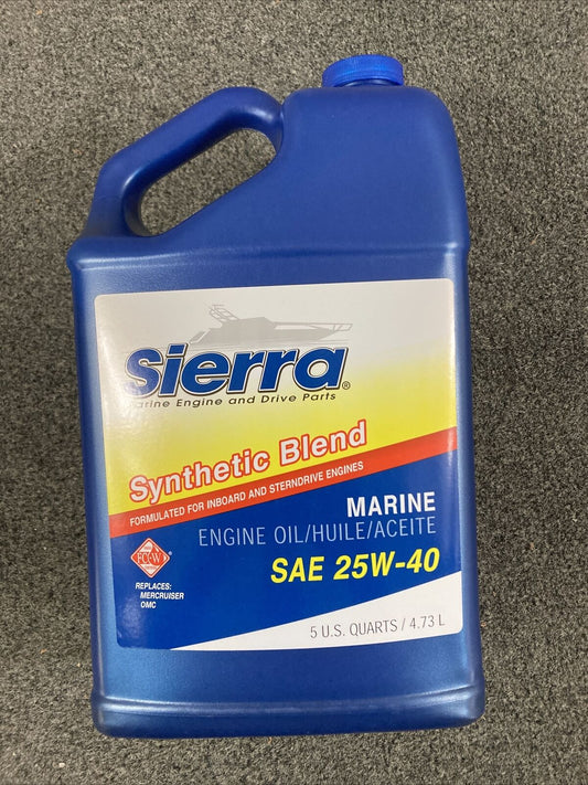 SIERRA 18-9440-4 25W-40 FC-W Synthetic Blend Oil, 5Qt.