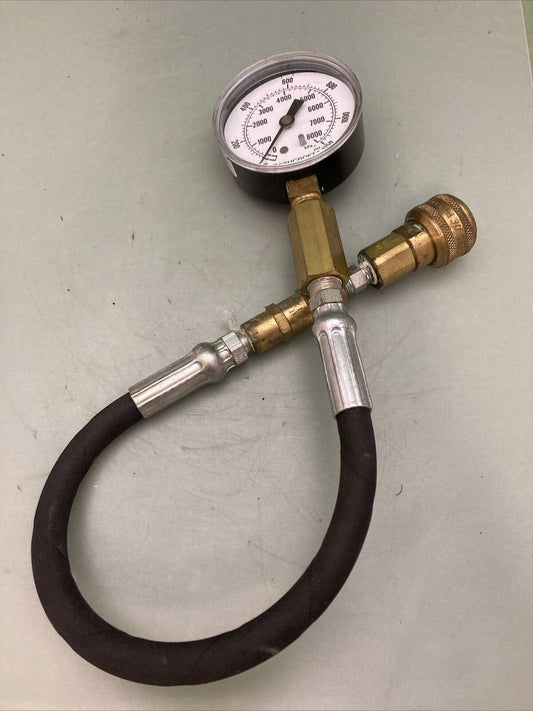 GENUINE ASHCROFT 593-47 PRESSURE GAUGE W/HOSE  PSI 1150