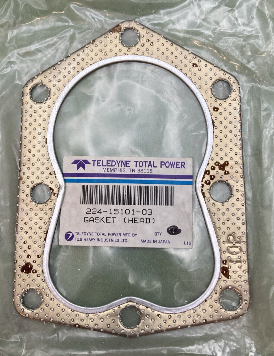 NEW GENUINE TELEDYNE TOTAL POWER 224-15101-03 HEAD GASKET