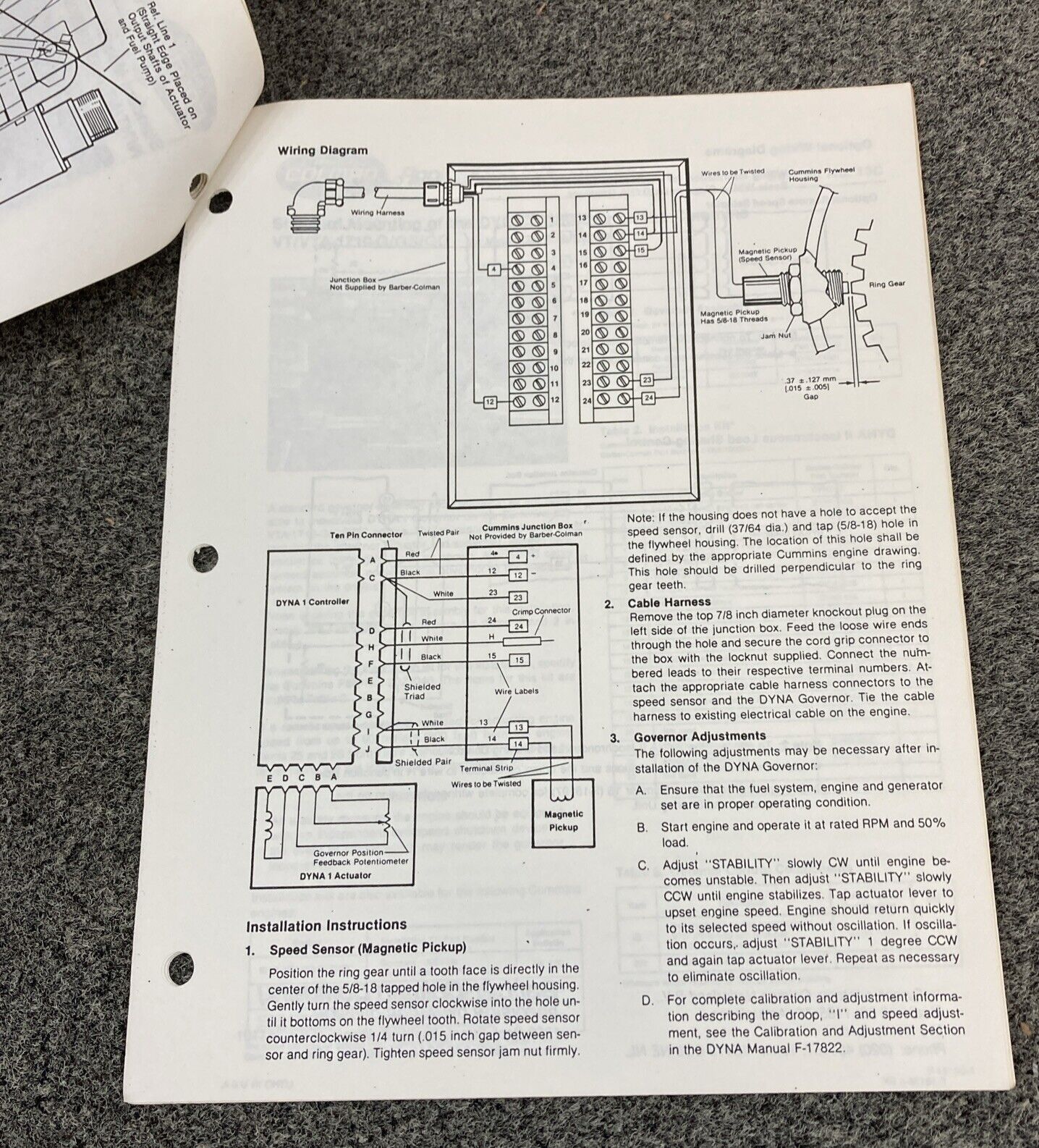 CUMMINS TP-5226 DYNA I POWER CONTROL SYSTEM TECHNICAL MANUAL