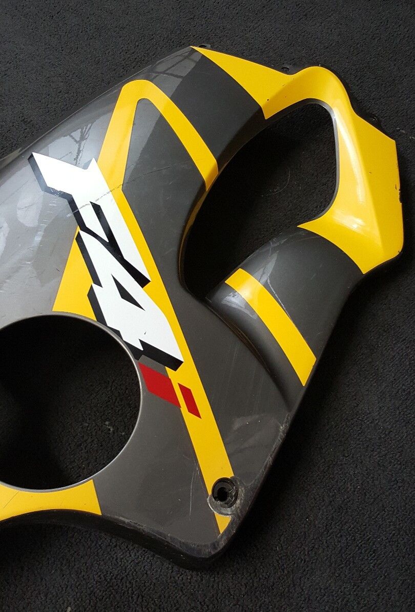 USED GENUINE HONDA F4i 64460-MBWA-0000 Gray/yellow Left Lower Fairing Cowl