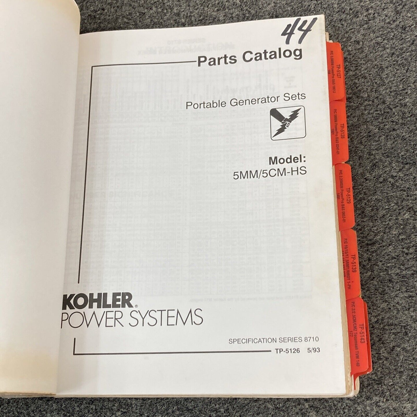 QTY 21 GENUINE KOHLER GENERATORS PARTS LISTING/CATALOG MANUALS