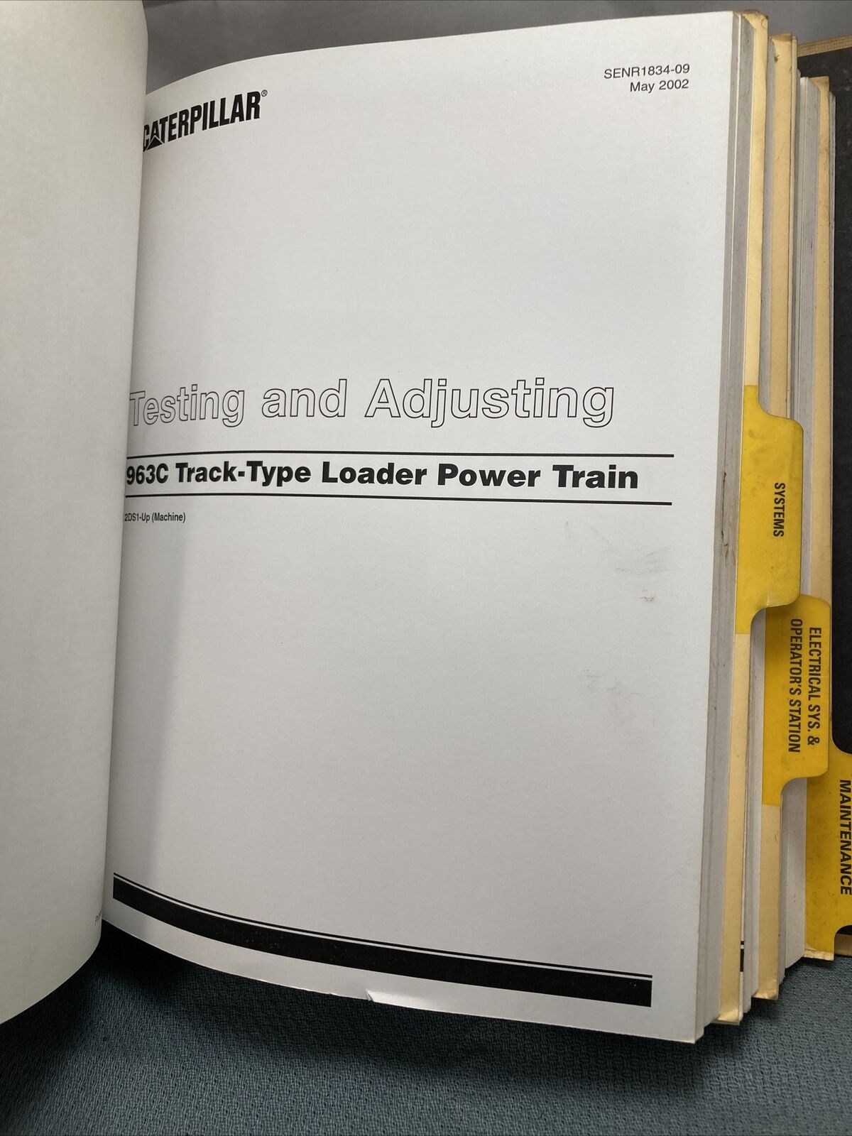 GENUINE CAT/CATERPILLAR SENR1820 SERVICE MANUAL 963C TRACK-TYPE LOADER 2DS1-UP