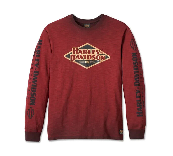 NEW GENUINE HARLEY DAVIDSON 96549-23VM MEN'S 4XL 120TH KNIT RED MERLOT TEE
