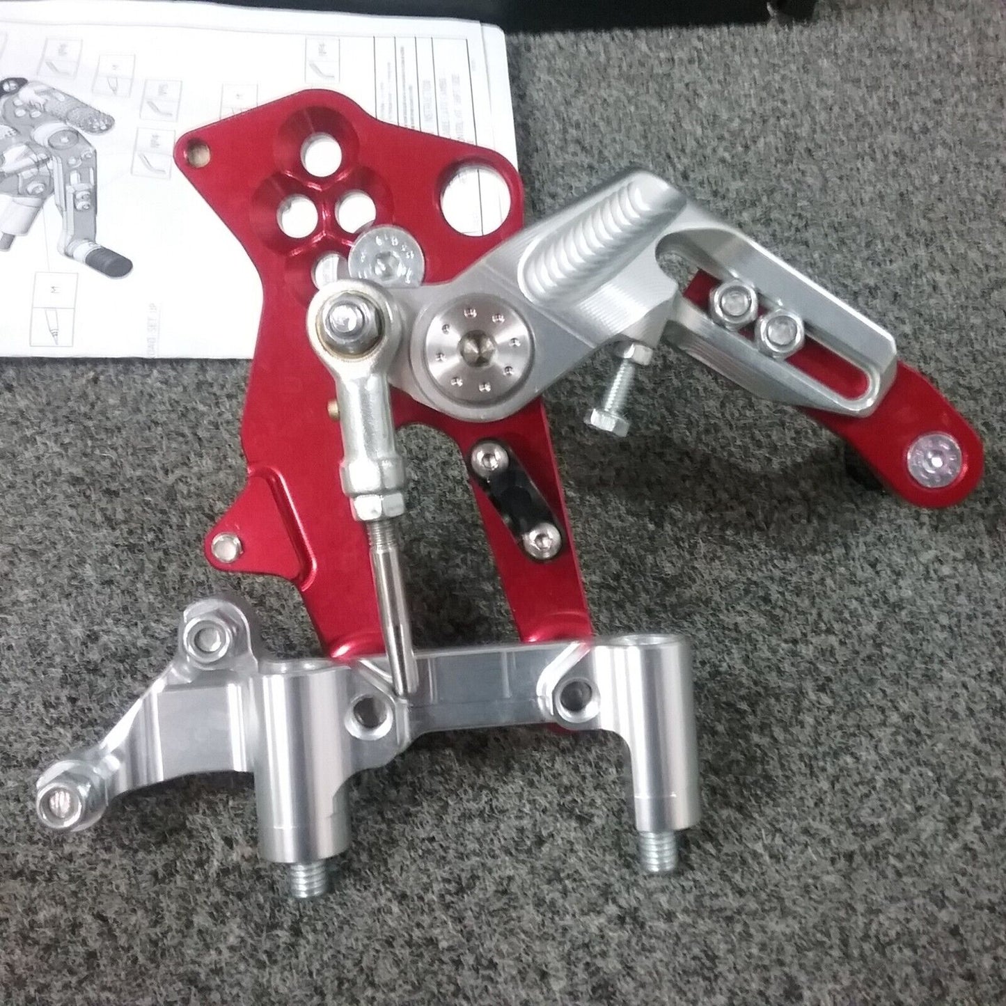 GENUINE CNC RACING PE400PR Adjustable Rearset Ducati Panigale V2 2012+