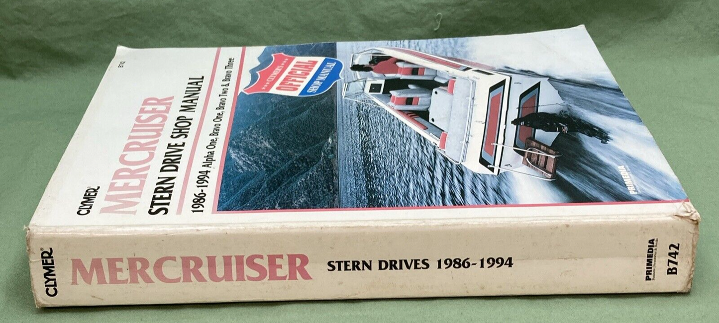 GENUINE CLYMER B742 MERCRUISER STERN DRIVE SHOP MANUAL 86-94