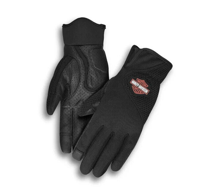 NEW GENUINE HARLEY DAVIDSON 98330-19VW WOMEN'S XL GLOVES ODESSA MESH BLACK