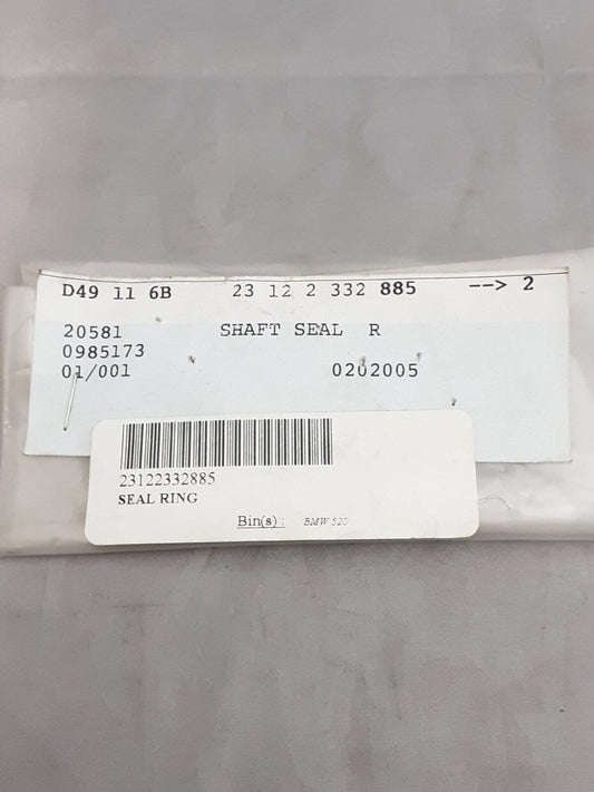 NEW GENUINE BMW 23122332885 SHAFT SEAL 20X32X8 R60 R75 R90 R100 R80 K1200 R1200