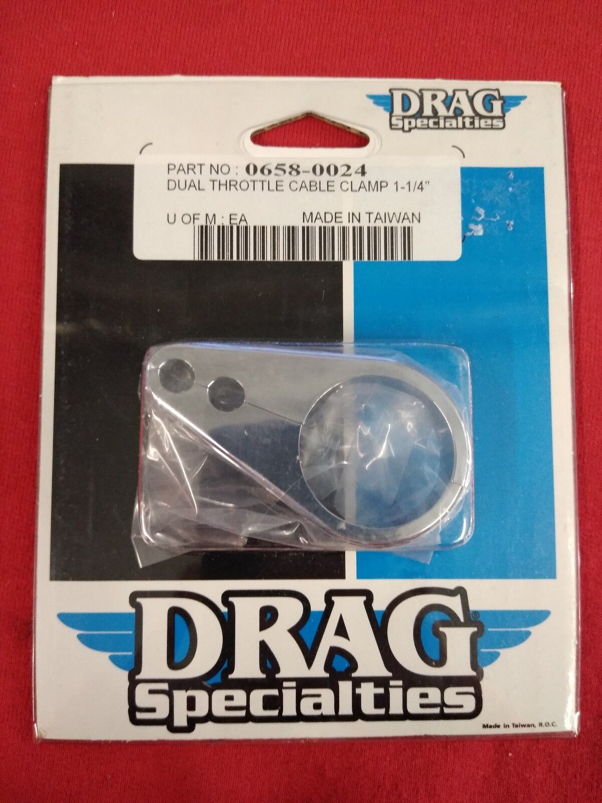 NEW Drag Specialties Chrome Die-Cast Cable Clamp / 0658-0024