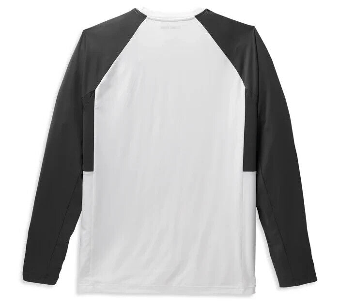 NEW GENUINE HARLEY DAVIDSON 99053-22VM MEN'S MED TEE KNIT WHITE BAR & SHIELD
