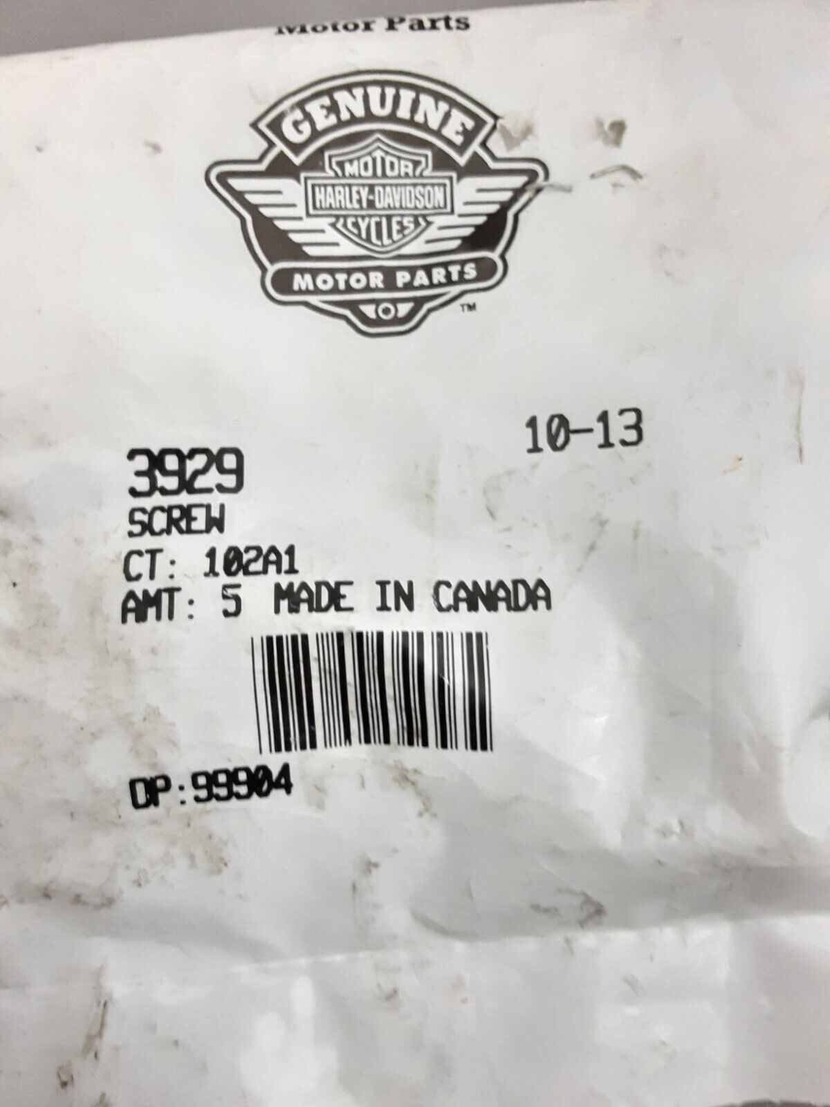 NEW GENUINE HARLEY DAVIDSON 3929 SCREW