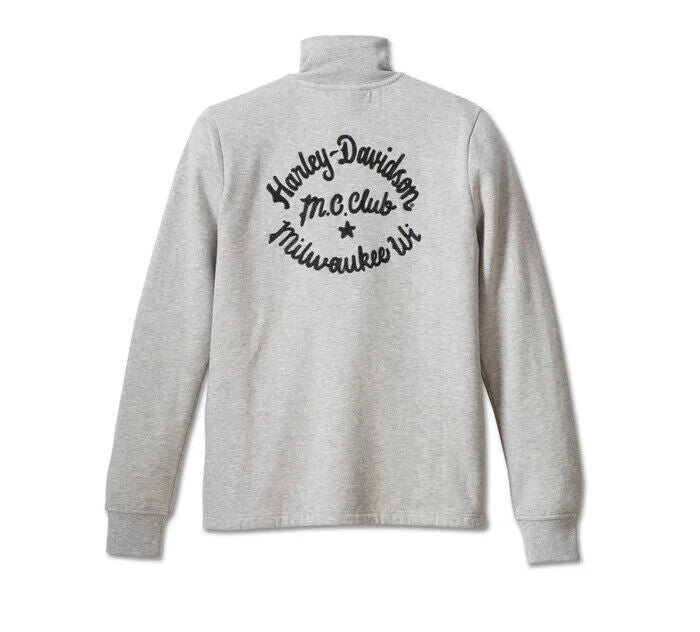 NEW GENUINE HARLEY DAVIDSON 96671-23VW WOMEN'S XS L GREY HEATHER JACKET FLEECE