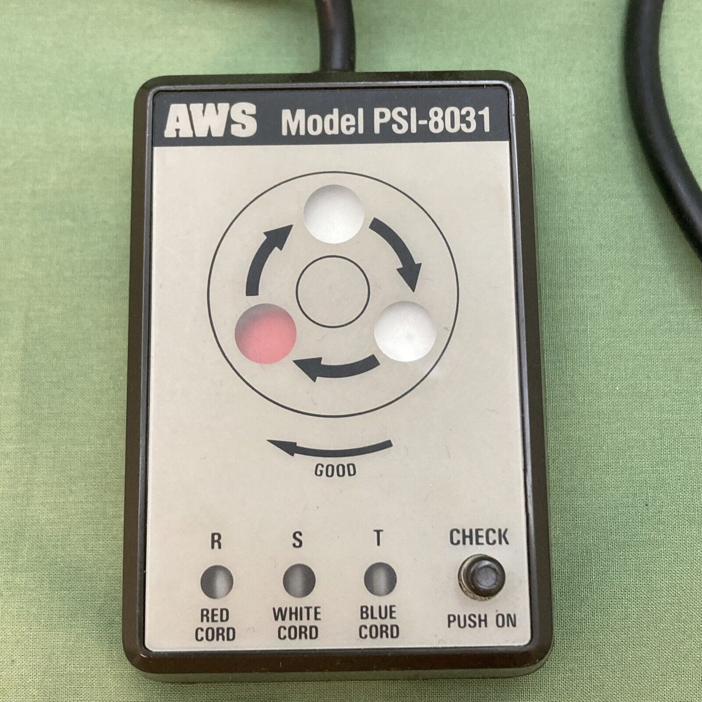 AWS PSI-8031 PHASE SEQUENCE INDICATOR W/MANUAL & POUCH