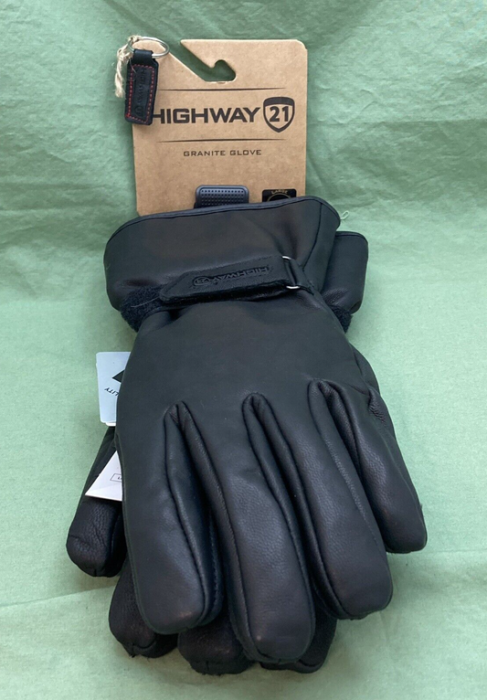 NEW HIGHWAY 21 489-0020L GRANITE GLOVES LEATHER SIZE LARGE