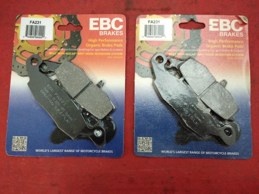 NEW EBC FA231 Sintered Brake Pads 2 Sets 1999-2010 Suzuki SV650 612301