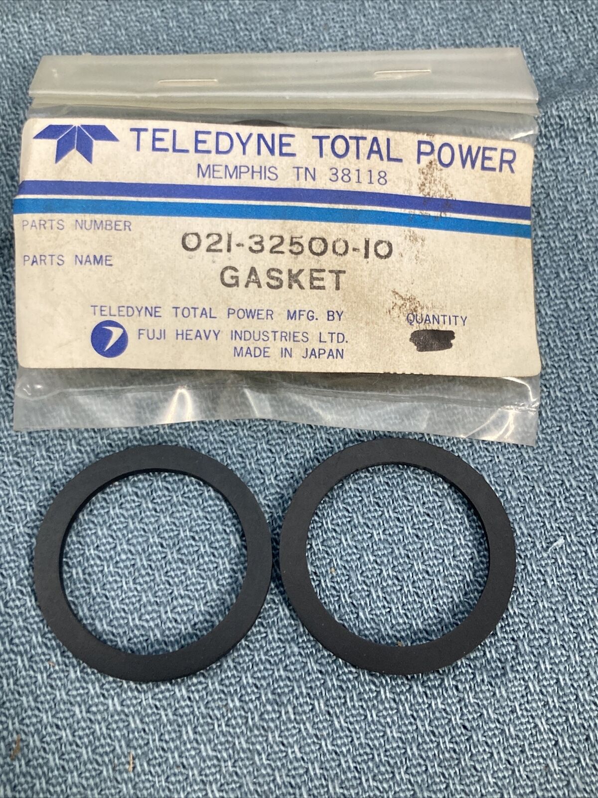 QTY2 NEW TELEDYNE 021-32500-10 GASKET SUPERSEDED 021-32500-11