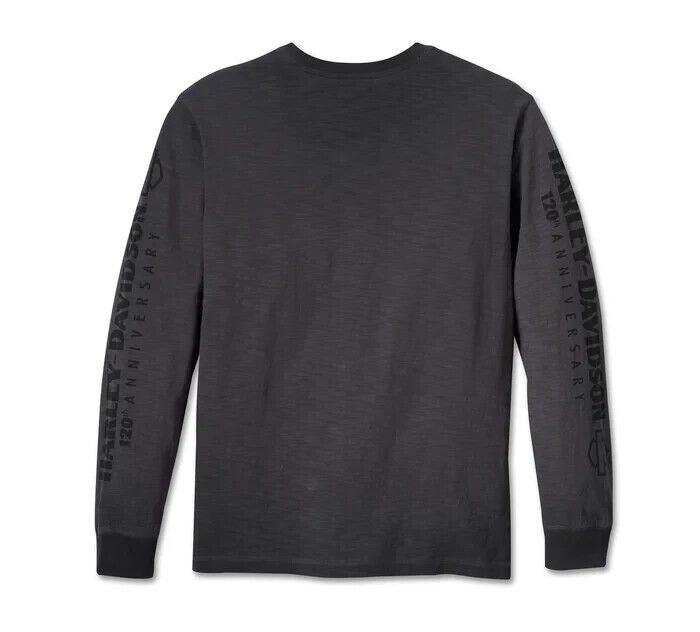 NEW GENUINE HARLEY DAVIDSON 96548-23VM MEN'S 3XL 120TH TEE KNIT DARK GREY