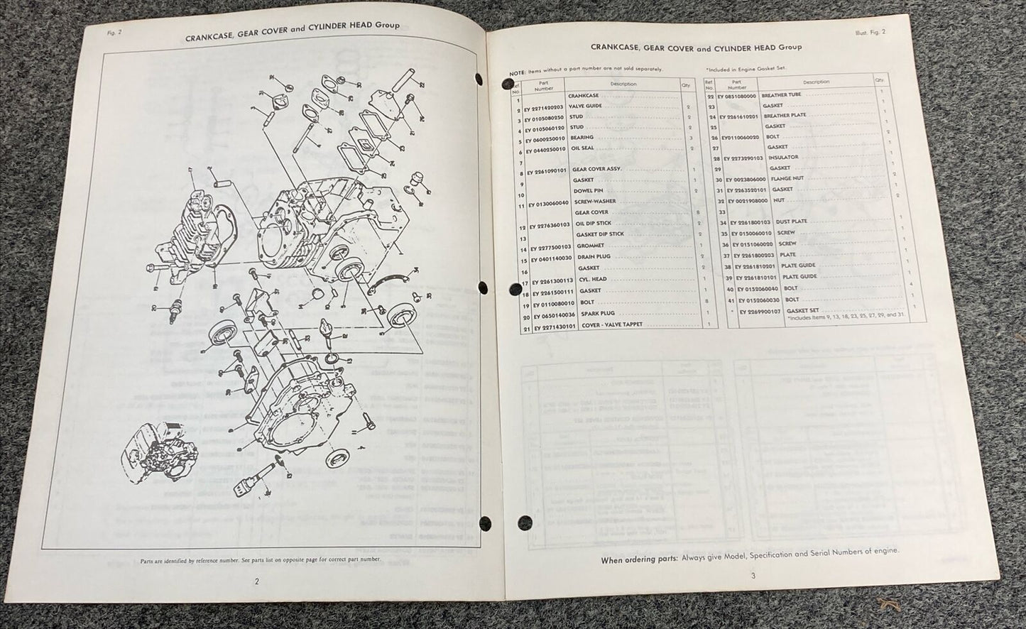 TELEDYNE TOTAL POWER WISCONSIN ROBIN W1-145-B PARTS CATALOG