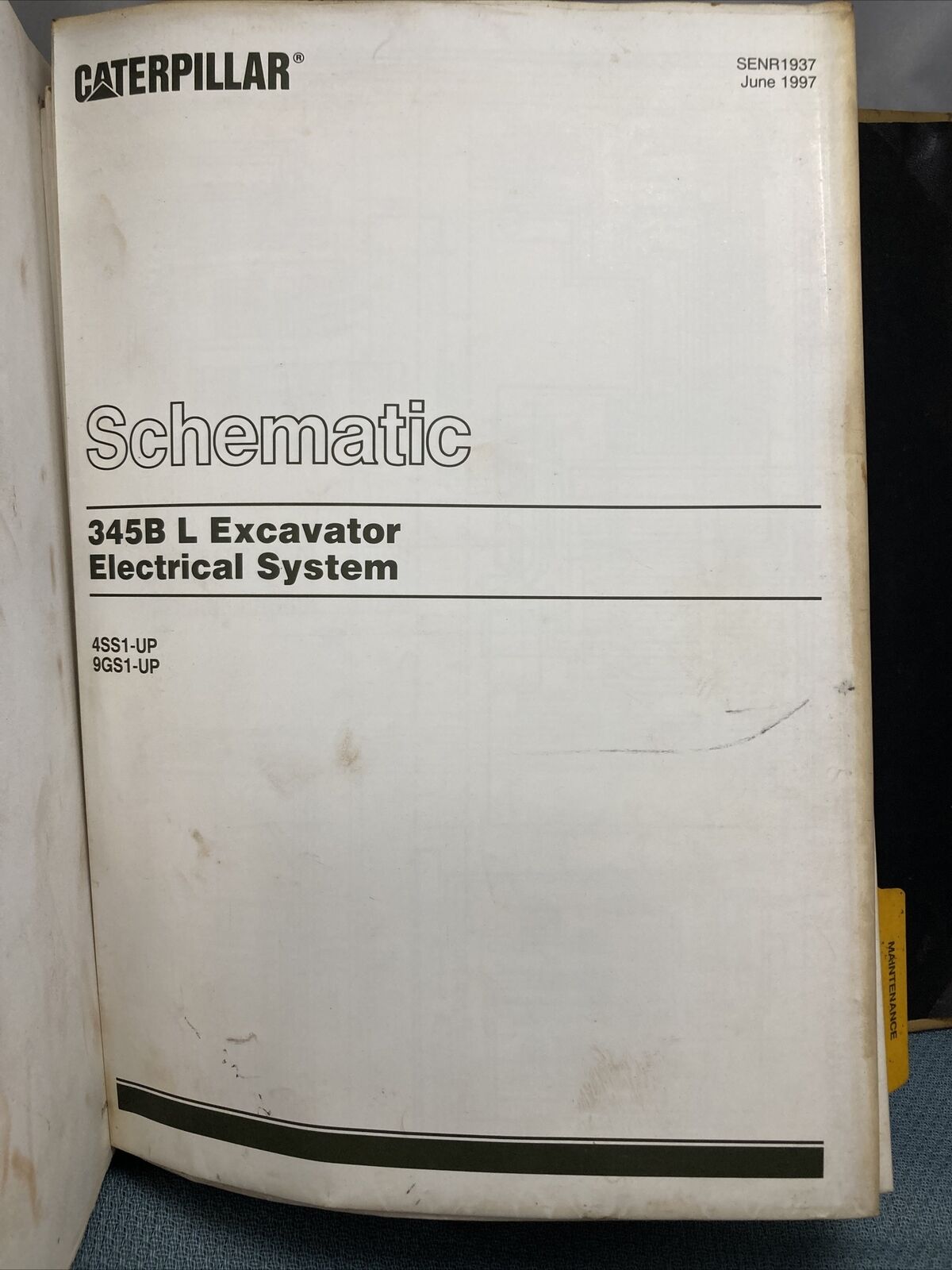 GENUINE CAT/CATERPILLAR SENR1925 SERVICE MANUAL 345B 345B L EXCAVATORS VOLUME I