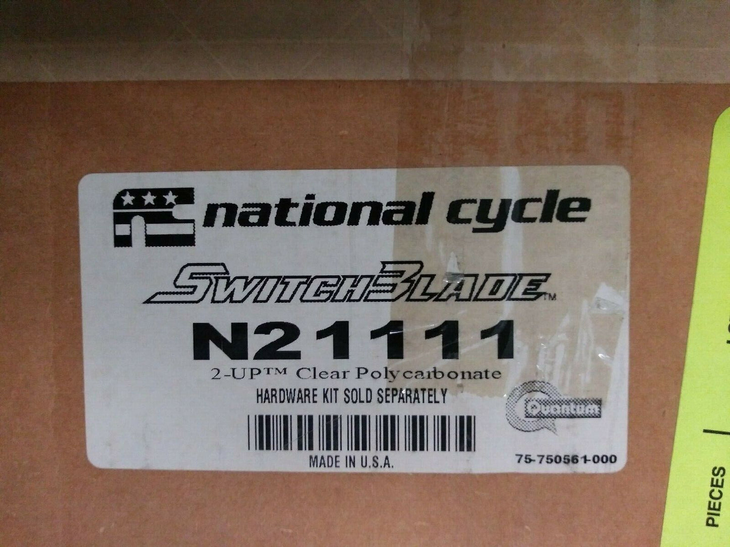 NEW National Cycle SwitchBlade 2-Up Quick Release Windshield / N21111 / Clear